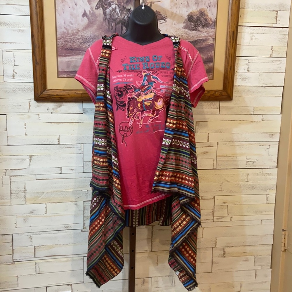 3 for $15- serape vest